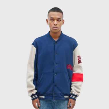 Roughneck VB019 Blue 1991 Curve Varsity Jacket Blue L