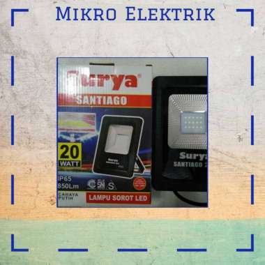 Lampu Sorot / Tembak Surya Santiago 20W Putih / Kuning Putih