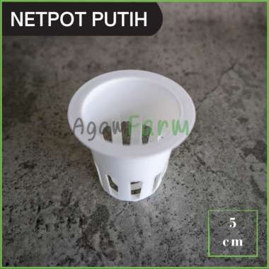 Netpot hidroponik diameter 5 cm putih HDPE putih