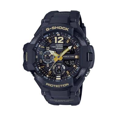CASIO G-SHOCK GA-1100GB-1A Gravity Master Jam Tangan Pria - Gold Black Gold Black