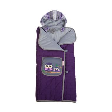 Dialogue Baby Topi Owl Series Selimut Bayi - Ungu