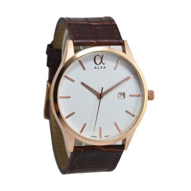 Alfa H170D45AL55010MCKTRGP Gentlema ... Jam Tangan Pria - Brown