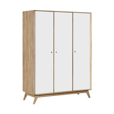 Graver LP 2298 XL 3 Pintu Cermin Lemari Pakaian - Sonoma Cream