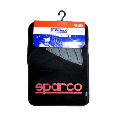 Sparco Universal Karpet Mobil Carpet Car Mat Set - Merah
