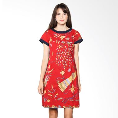 Karya Batik Sabrina Classic SCD Red Dress Wanita - Merah