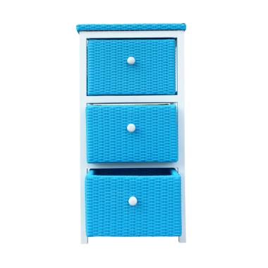 Prissilia Slithreen Drawer Rattan Rak Minimalis