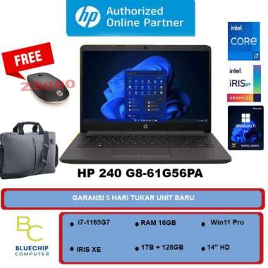 Laptop HP 240 G8-61G56PA - i7-1165G7 16GB 1TB + 128GB 14" HD Win11 Pro