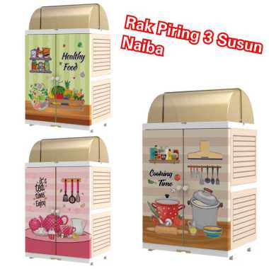 COD // Rak Piring Naiba 3 Susun 4001 // Lemari Plastik // Rak Piring // Rak 3 Naiba Piring Plastik D