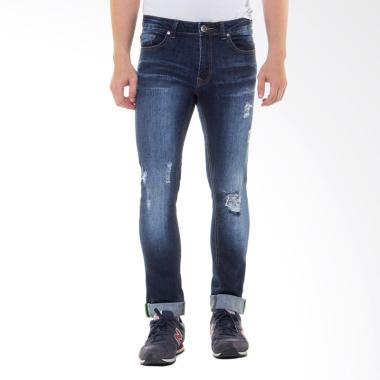 People's Denim Men Jeans Macko RU R ... elana Panjang Pria - Biru