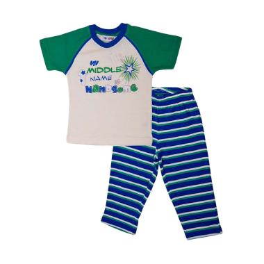 Torio Pajamas Turquois Stripes Set Baju Tidur Anak Torio Pajamas Turquois Stripes Set Baju Tidur Anak