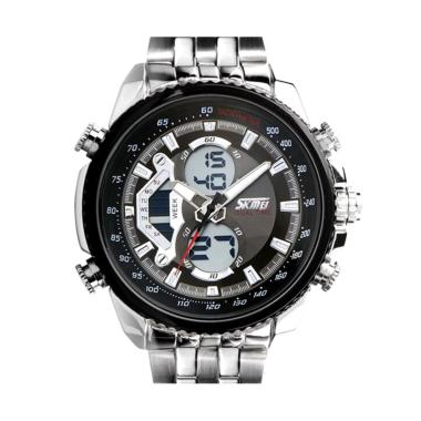 Skmei Casio Men Sport LED Watch Jam Tangan Pria AD0993 - Silver