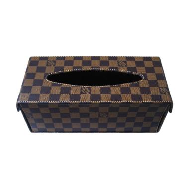 TECHNOZIO TISSUE BOX MOBIL WARNA COKLAT KOTAK - TEMPAT TISSUE MOBIL WARNA COKLAT KOTAK [PREMIUM QUAL