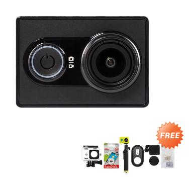 Xiaomi Yi International Paket Combo Xtra Godric Action Camera - Hitam