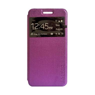 MyUser Flip Cover Casing for Oppo R7 or R7 Lite - Ungu