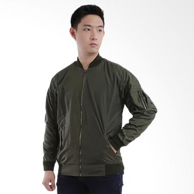 Elfs Shop Bomber Waterproof 175D14 Jaket Pria - Army Green