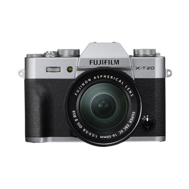 Fujifilm X-T20 Kit 16-50mm Lens + Screen Guard Terpasang - Silver
