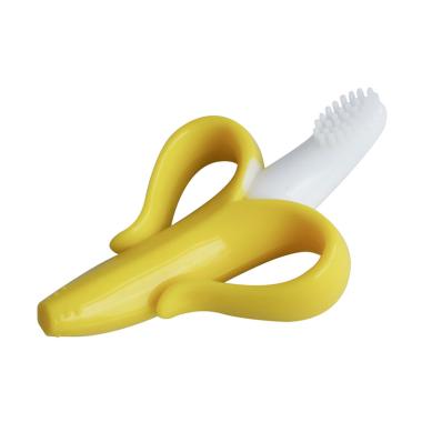 IQ Baby 2in1 Banana Silicone New Teether & Tootbrush - Kuning