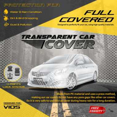 Body Cover Sarung Mobil Plastik VIOS LIMO LAMA Tebal Anti Air WATERPROOF