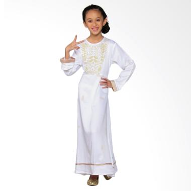 Versail Kids Junior R 1102 Gamis Glamour Corak Daun - White