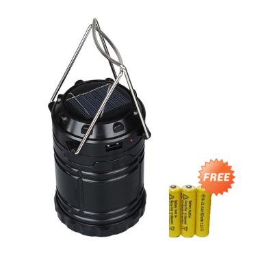 Tic Tac Toe Lampu Camping Solar 3 W ... e Lampu Emergency - Hitam