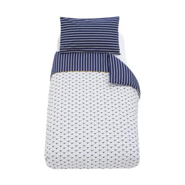 Mothercare Whale Bay Cot Bed Duvet and Pillow Case Set Alas Tidur Bayi
