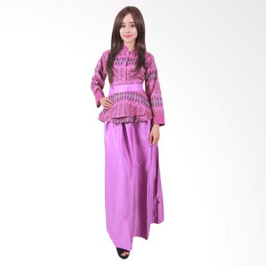 Batik Putri Ayu Solo G3 Gamis Batik - Ungu