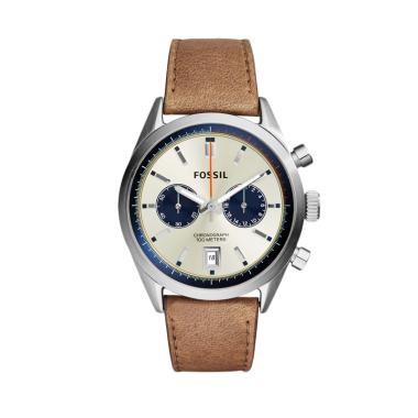 Fossil Del Rey Chronograph CH2952 Jam Tangan Pria - Tan Brown