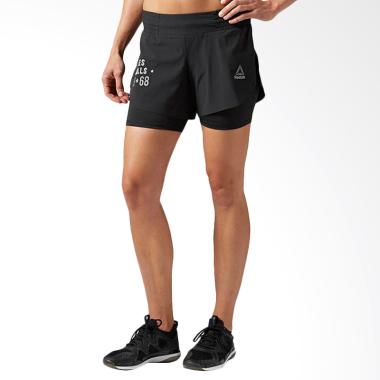 Reebok Lesmills Short Pant Celana Olahraga Wanita - Black BJ9638