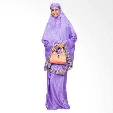 Ukhuwah Bordir Homemade Pushtun Exslusive Mukena - Dark Purple Grey