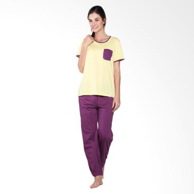 Puppy Calista Sleep Wear 81607 32657 O YEL-PL Baju Tidur Wanita