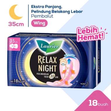 Laurier Relax Night Wing 35cm 18 pads