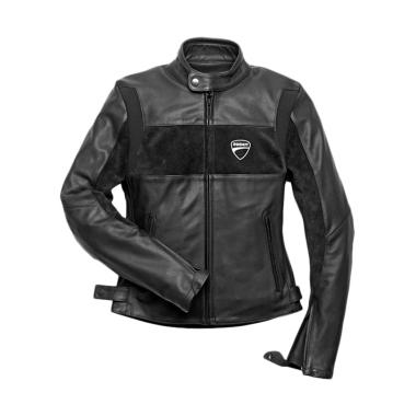 Ducati Company C2 Leather Lady Perforated Jaket Motor - Black