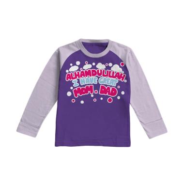 Aitana Kids AiK-16-014 momdad Kaos Muslim Anak Perempuan - Ungu Tua