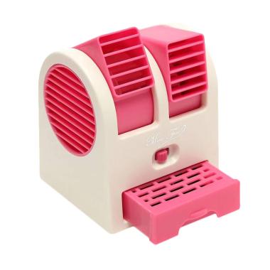 Wanky Fan Portable AC with USB and AA Battery Powered - Pink