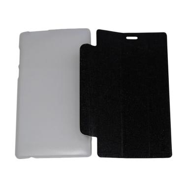 QCF Leather Bookcover Flip Cover Casing for Lenovo Tab 2 A7-10 - Hitam