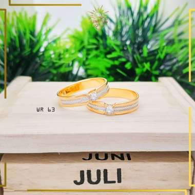 CINCIN NIKAH TUNANGAN EMAS ASLI KADAR 8K / 375% CINCIN EMAS LAMARAN CINCIN COUPLE EMAS MODEL BARU WE