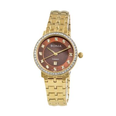 Bonia Rosso BNB10272-2247S Jam Tangan Wanita - Gold Plat Coklat Gold