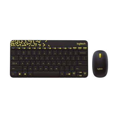 Logitech MK240 Nano Wireless Combo Keyboard and Mouse - Black Hitam