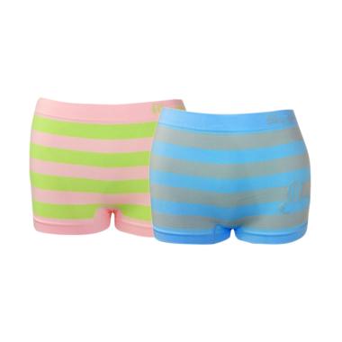 Finy Girls Stripes 02 Celana Dalam Anak Perempuan Remaja Pink Muda Biru Muda - [2