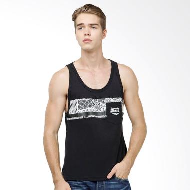 Be Proud of Indonesia Batik Male Tanktop - Black