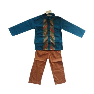 L Nice Koko Boys Atasan Tosca Set Pants Baju Koko Anak - Brown