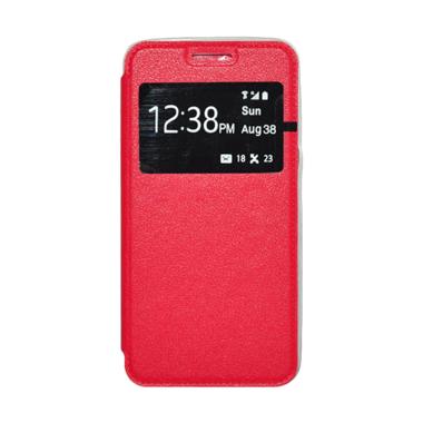 OEM Book Cover Leather Casing for Samsung Galaxy Grand Max - Red
