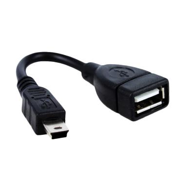 OTG Mini V3 USB Male To USB Female Cable Connection - Black