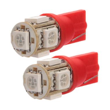 JMS Lampu LED Mobil / Motor / Senja ...  5 SMD 5050 - Red [2 pcs]