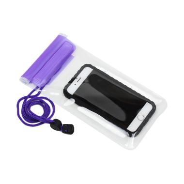 G-Smart Clear Waterproof Pouch for Smartphone - Purple