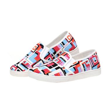 OEM 05 MSID Flat Shoes Slip On Abstract Pattern 01 Sepatu Wanita
