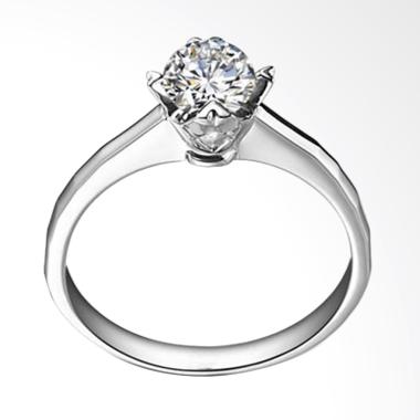 Tiaria Always Perhiasan Cincin Emas dan Zircon White Gold [9K]