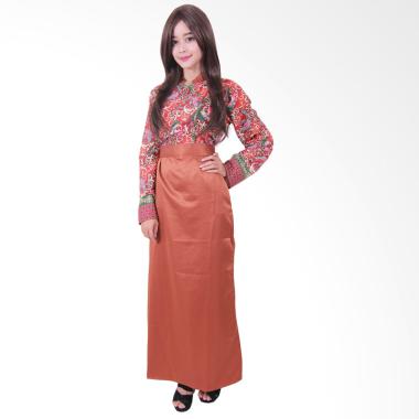 Batik Putri Ayu Solo G2 Gamis Batik - Cokelat