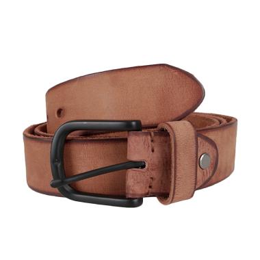 Elfs Shop Genuine Leather Ikat Pinggang Pria - Coklat Muda
