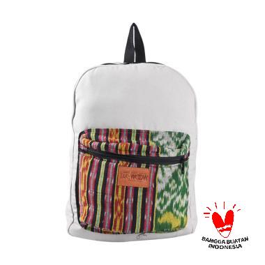 Zak-Woow 01 Monella Flower Pattern Tenun Backpack - Grey